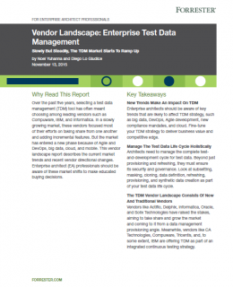 Forrester Vendor Landscape Cover 260x320 - Vendor Landscape: Enterprise Test Data Management