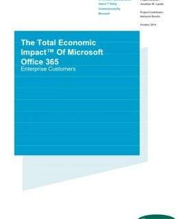 total economic impact of microsoft office 365 260x320 - The Total Economic  Impact™ Of Microsoft  Office 365