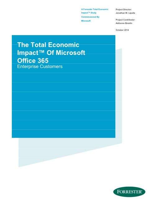 total economic impact of microsoft office 365 - The Total Economic  Impact™ Of Microsoft  Office 365