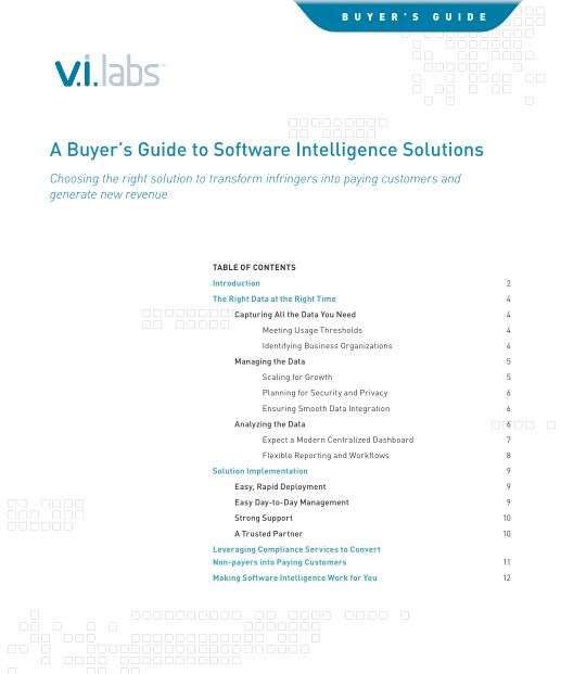 2 - A Buyer’s Guide to Software Intelligence Solutions