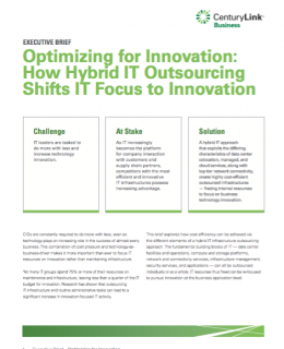 Optimize IT for Innovation by Shifting to Hybrid IT Outsourcing