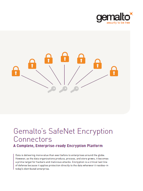 474820 Gemalto SafeNet Encryption Connectors FB  EN  v7 Jun302015 web Cover - Gemalto’s SafeNet Encryption Connectors