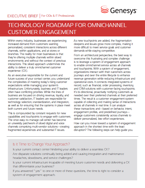 Tech Roadmap for Omnichannel Cover - Technology Roadmap for Omnichannel Customer Engagement