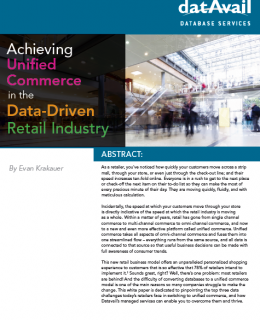Datavail Retail Cover 260x320 - Achieving Unified Commerce in the Data-Driven Retail Industry