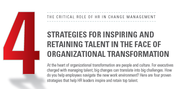 476268 4 Strategies for Inspiring and Retaining Talent in the Face of Organizational Transformation Cover 1 - 4 Strategies for Inspiring and Retaining Talent in the Face of Organizational Transformation