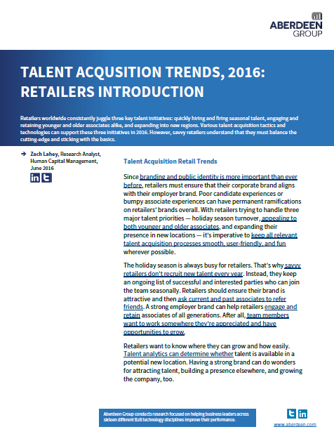 481553 Retail Aberdeen Talent Acquisition Trends 2016 Retailers Introduction cover - Aberdeen Talent Acquisition Trends, 2016: Retailers Introduction