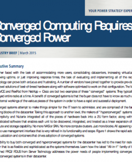 Converged Computing Requires Converged Power