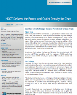 HDOT Delivers the Power and Outlet Density for Cisco