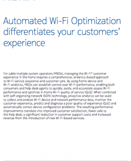 Automated Wi-Fi Optimization differentiates your customers’ experience
