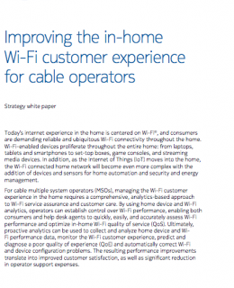 Improving the in-home Wi-Fi customer experience for cable operators