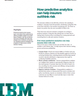How predictive analytics can help insurers outthink risk