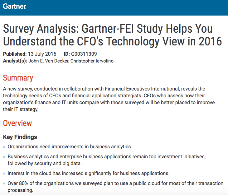Screen Shot 2017 06 02 at 9.19.38 PM - Survey Analysis: Gartner-FEI Study Helps You Understand the CFO’s Technology View in 2016