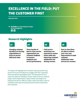 EXCELLENCE IN THE FIELD: PUT THE CUSTOMER FIRST