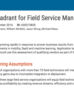 Magic Quadrant for Field Service Management