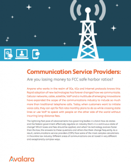 Communication Service Providers: Are you losing money to FCC safe harbor ratios?