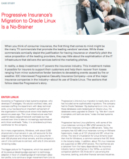 Progressive Insurance’s Migration to Oracle Linux Is a No-Brainer
