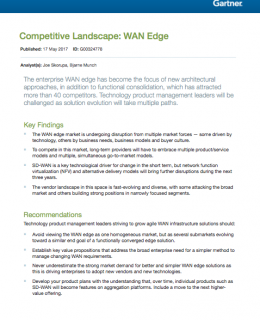 Gartner | Competitive Landscape: WAN Edge