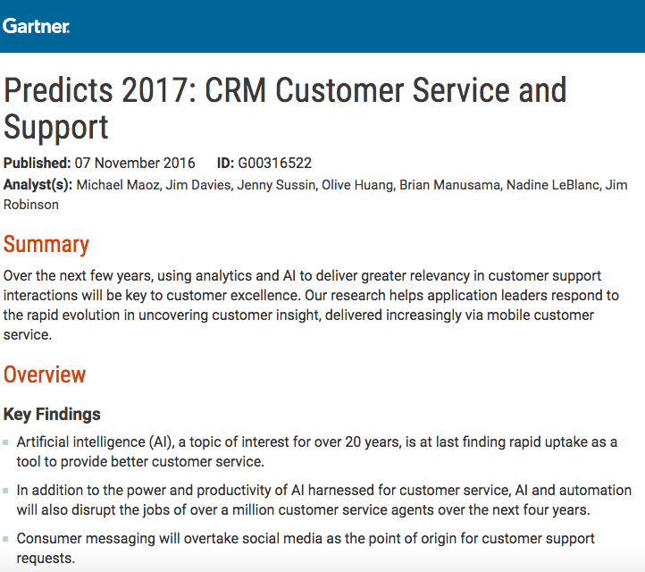 Screen Shot 2017 09 15 at 8.17.43 PM - Gartner Predicts 2017: CRM Customer Service and Support
