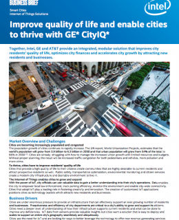Improve quality of life and enable cities to thrive with GE *CityIQ*