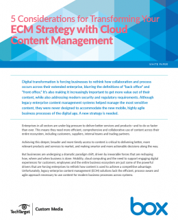 515951 TechTarget 5 Considerations for Transforming your ECM Strategy with Cloud cover 260x320 - 5 Considerations for Transforming ECM with Cloud Content Management