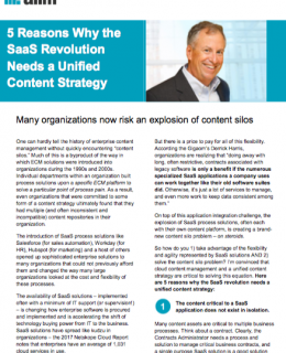 5 Reasons the SaaS Revolution Needs a Unified Content Strategy