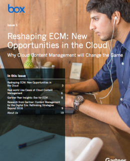 Gartner Newsletter, Reshaping ECM: New Opportunities in the Cloud