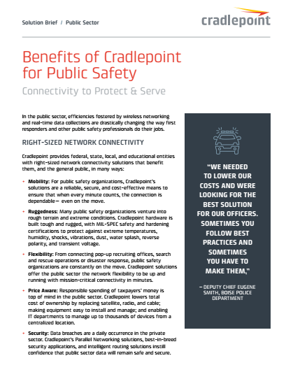8 - Benefits of Cradlepoint for Public Safety