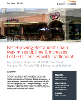 Fast Growing restaurant 260x320 - Fast-Growing Restaurant Chain Maximizes Uptime & Increases Cost-Efficiencies with Cradlepoint