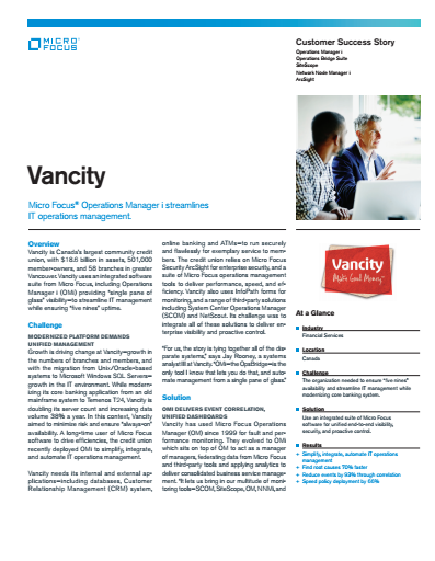1 12 - Vancity Streamlines IT Operations Management