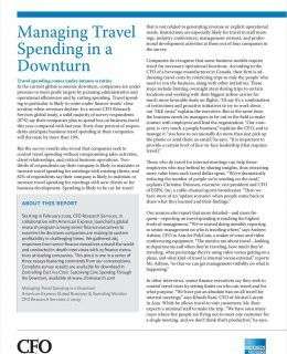 Managing Travel Spending in a Downturn