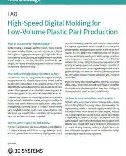 High-Speed Digital Molding for Low-Volume Plastic Part Production