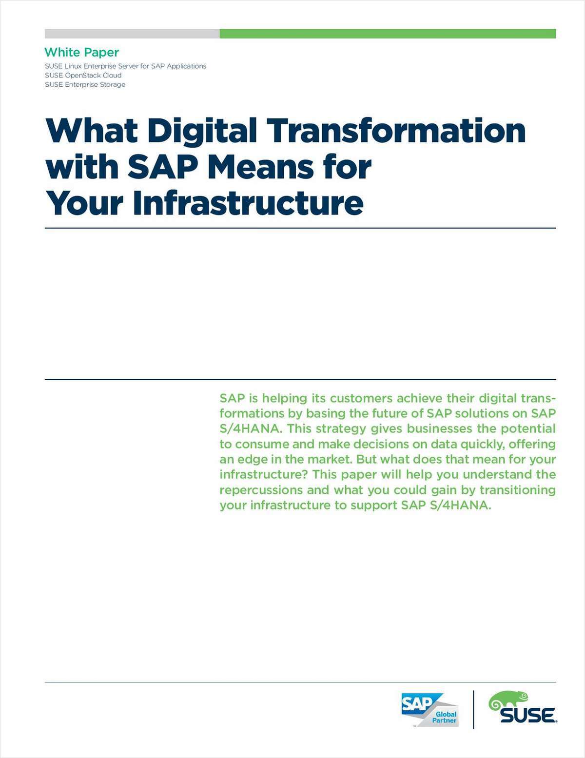 What Digital Transformation with SAP Means for Your Infrastructure