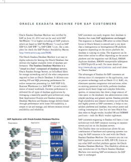 Oracle Exadata Machine for SAP Customers