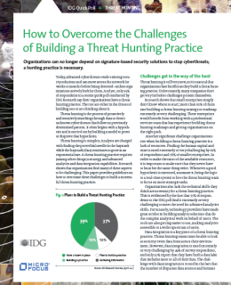 Threat Hunting IDG QuickPulse How to Overcome the Challenges of Building a Threat Hunt Practice cover 260x320 - IDG QuickPulse Report: How to Overcome the Challenges of Building a Threat Hunting Practice