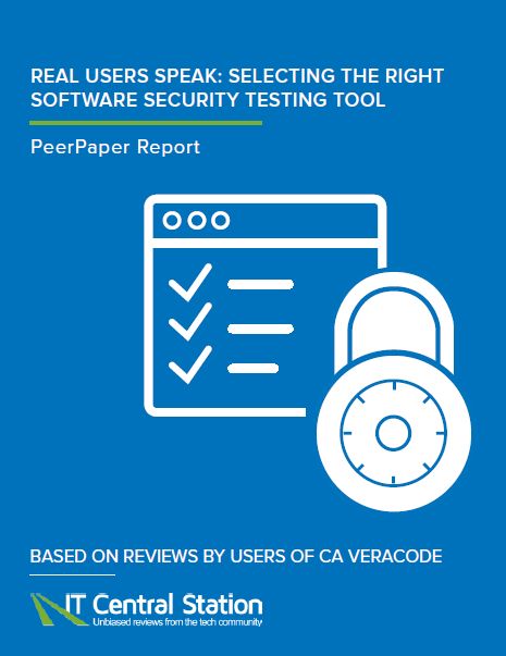 peerpaper report ca veracode 2018 report cover - Selecting the Right Software Security Testing Tool