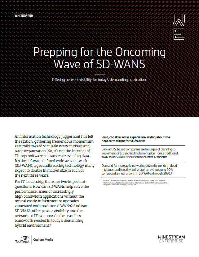 Prepping for the Oncoming Wave of SD WANS Cover - Prepping for the Oncoming Wave of SD-WANS