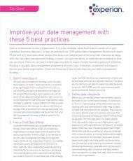 5 best practices to improve your data management