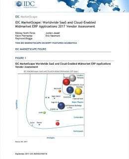 IDC MarketScape: Worldwide SaaS and Cloud-Enabled Midmarket ERP Applications 2017 Vendor Assessment