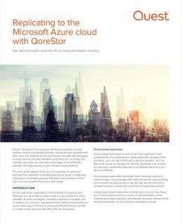 Replicating to the Microsoft Azure cloud with Qorestor