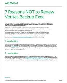 7 Reasons NOT to Renew Veritas Backup Exec