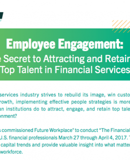 Employee Engagement in Financial Services Infographic