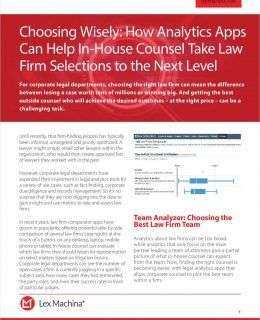 How In-House Counsel can Take Law Firm Selection to the Next Level