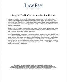 2 Sample Credit Card Authorization Forms