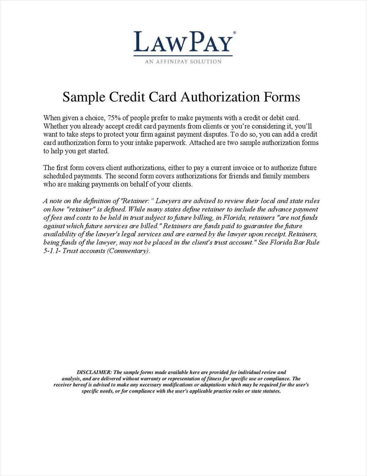 Credit Card Authorization Form Template from www.paperpicks.com