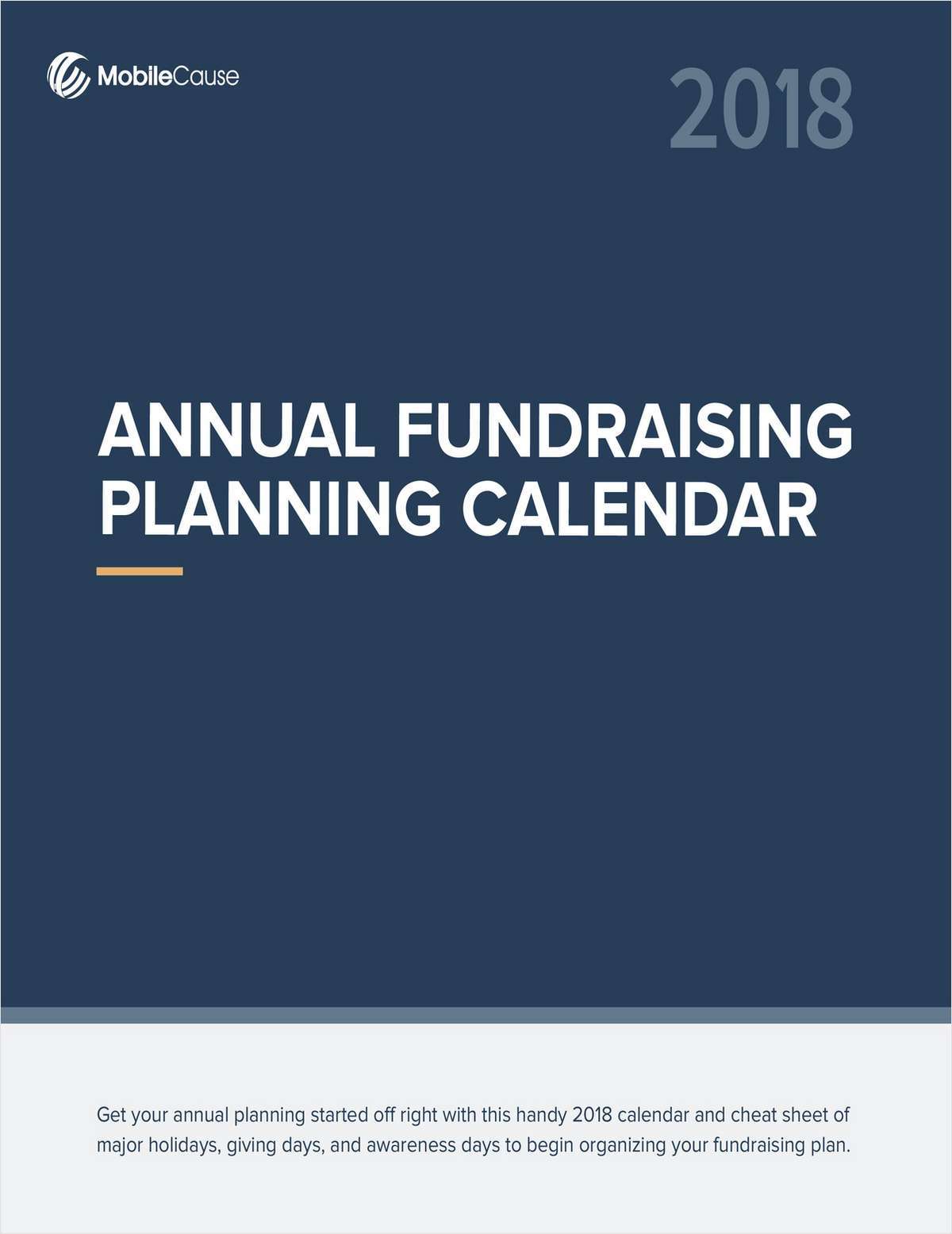 Annual Fundraising Planning Calendar Infographic