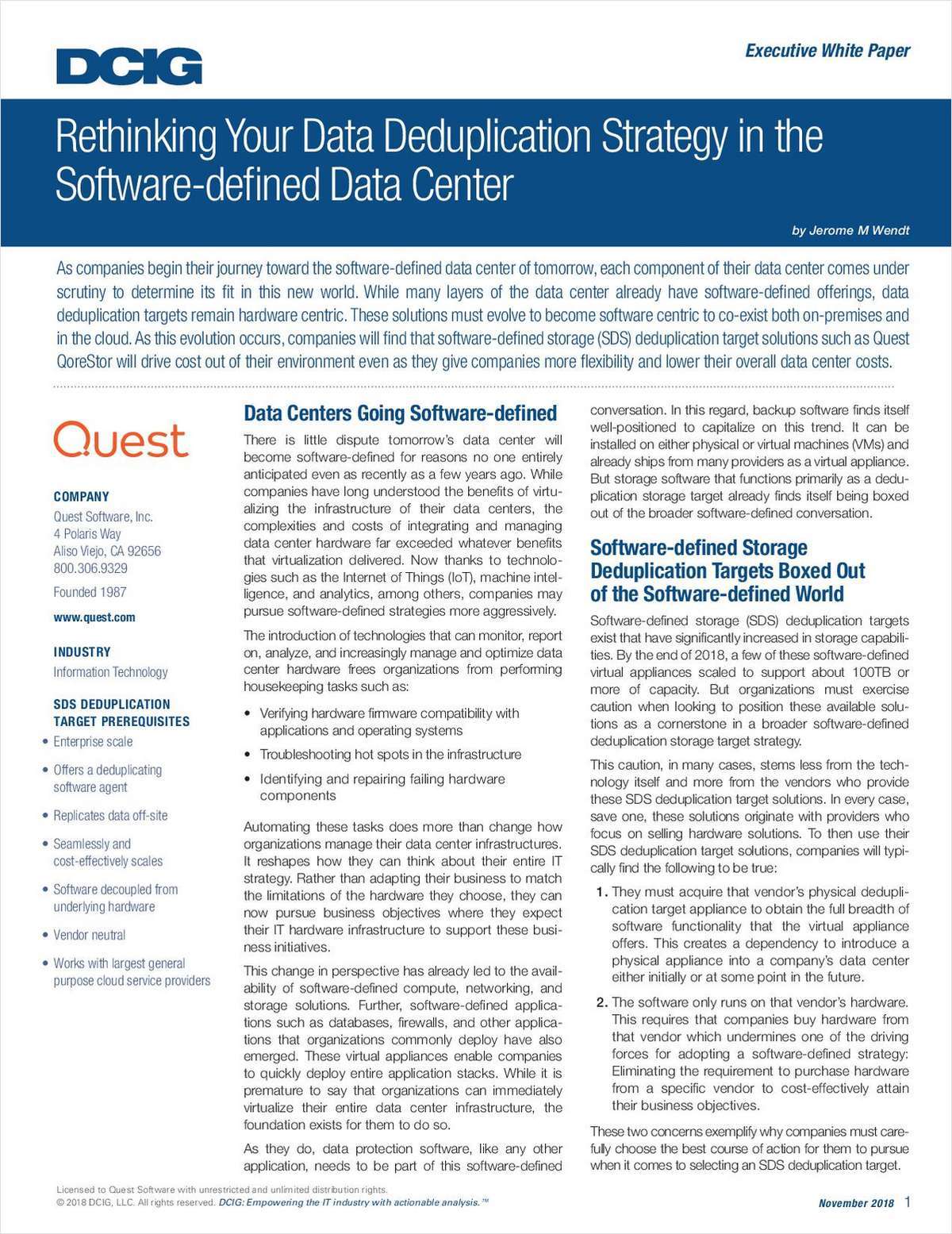 Rethinking Your Data Deduplication Strategy in the Software-defined Data Center