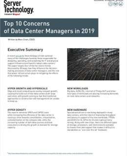Top Ten Concerns of Data Center Managers