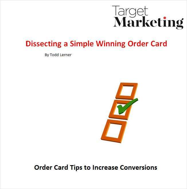 Dissecting a Simple Winning Order Card