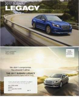 Subaru's Mail Concentrates on the Brand