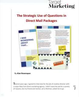 The Strategic Use of Questions in Direct Mail Packages